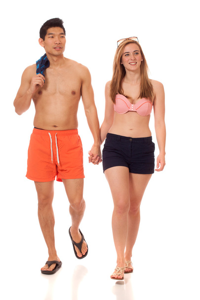 Young Couple in Swimwear - Zdjęcie, obraz