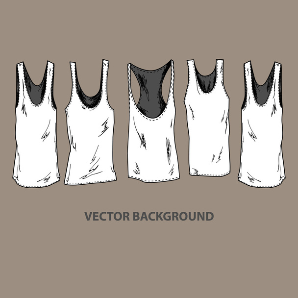 Vector illustration of grunge t-shirts. - Vector, Image