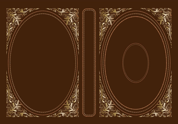 Vector classical cover for a book. Decorative vintage cover or frame for books and exercise books. It is drawn by the standard size. Color can be changed - Διάνυσμα, εικόνα