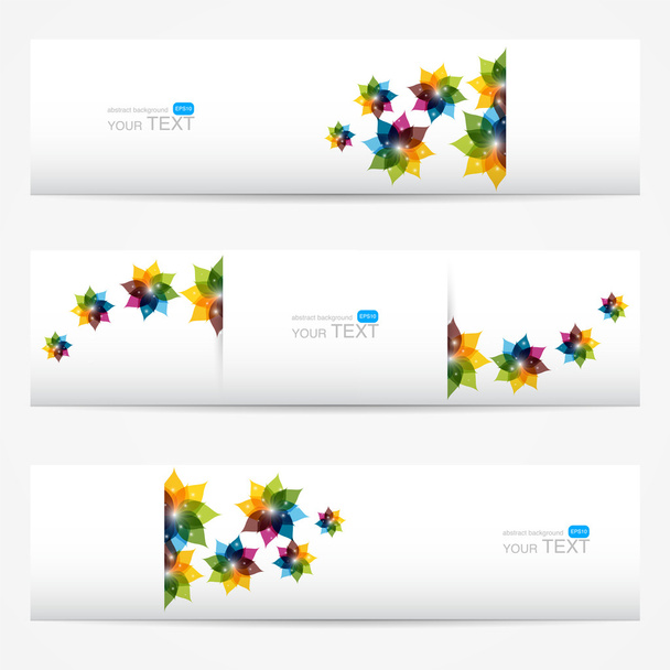 Collection of floral banners - Vektor, kép