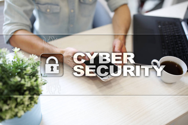 Cyber security, Data beveiliging, veiligheid van de informatie en encryptie. Internet technologie en business concept. - Foto, afbeelding