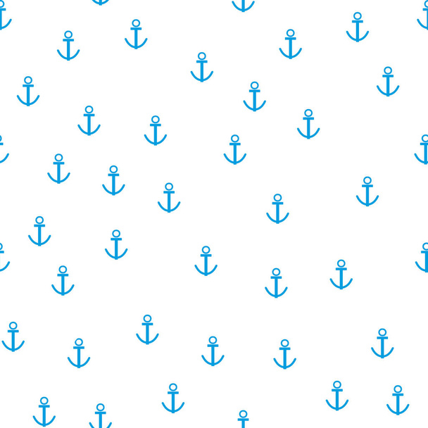 海のアンカー。別の背景にシームレス パターン。ベクトルの図。様々 な方向での使用に最適です。装飾、生地と別の科目での印刷に適しています。Eps 10. - ベクター画像