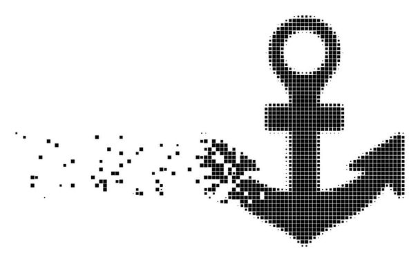 Horgony szétszórt Pixel ikon - Vektor, kép