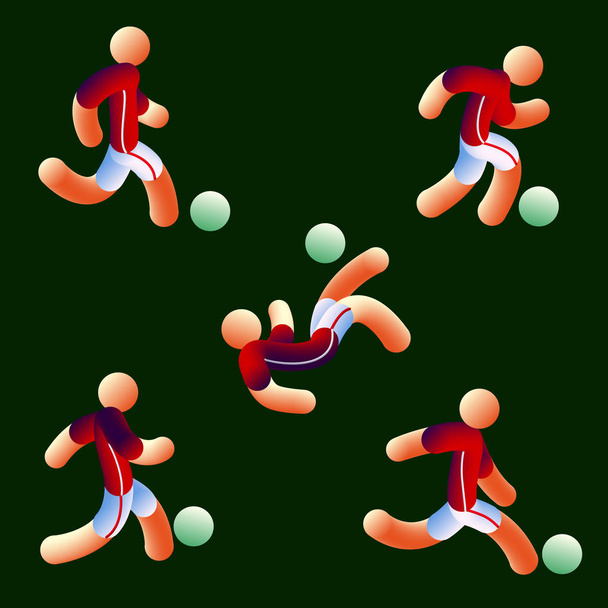 Vector εικονογράφηση εθνική ποδοσφαίρου ομάδα στυλ φως νέον ποδόσφαιρο ποδόσφαιρο player νέον αεροθάλαμο έννοια ομοιόμορφη κιτ Πολωνία - Διάνυσμα, εικόνα