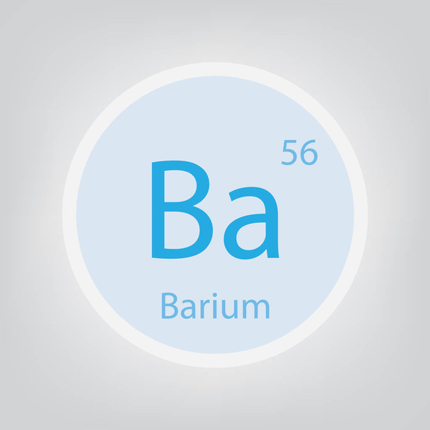 Barium Ba scheikundig element pictogram-vector illustratie - Vector, afbeelding