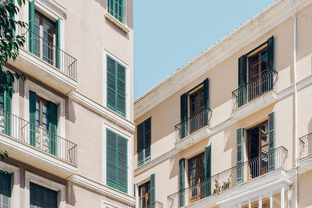 Mediterranean city house facade street - Photo, image