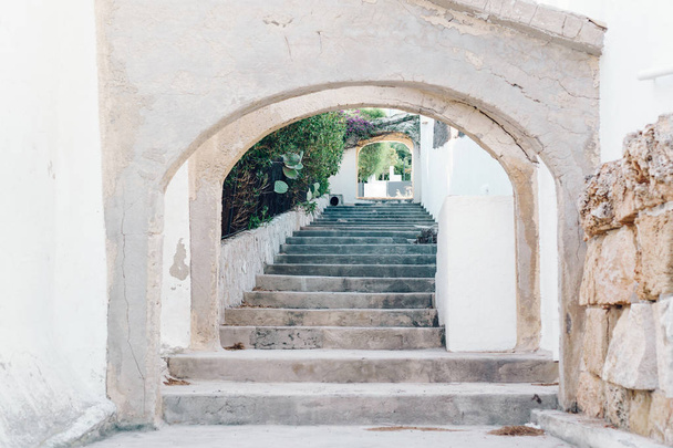 Old grunge village stairs way - Фото, зображення