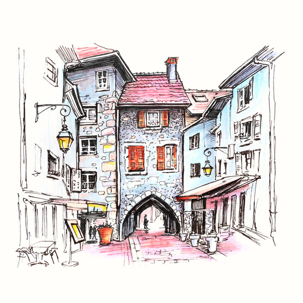 Porte du Sépulcre dans la vieille ville d'Annecy, France
 - Photo, image