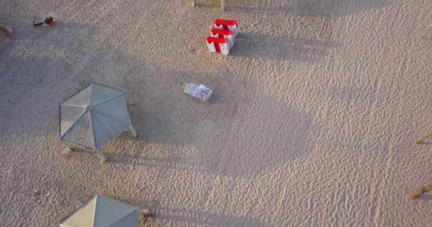 tel aviv beach 4k Drohnenaufnahmen - Filmmaterial, Video