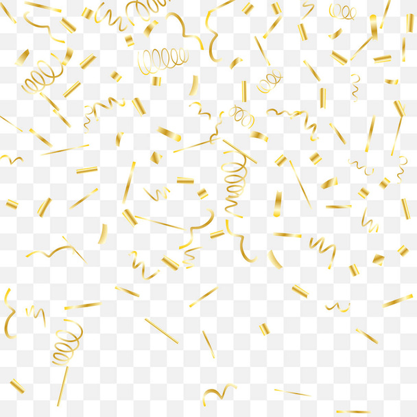Abstraktní pozadí s padající zlaté konfety. - Vektor, obrázek