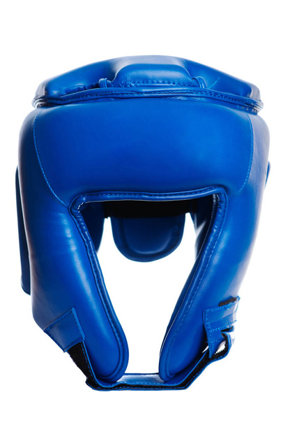 An image of a red boxing helmet on a white background - Zdjęcie, obraz