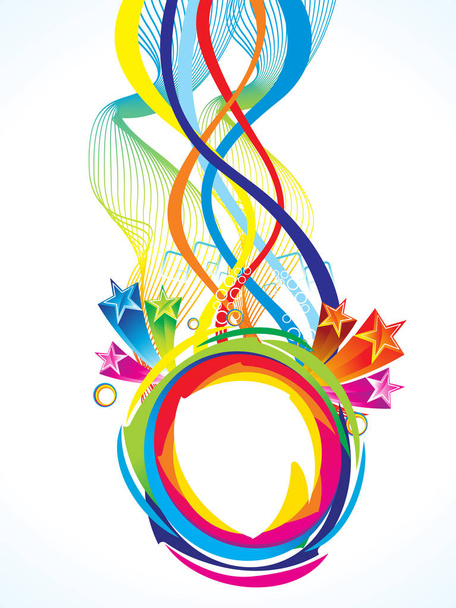 abstract artistic colorful wave explode vector illustration - Вектор,изображение