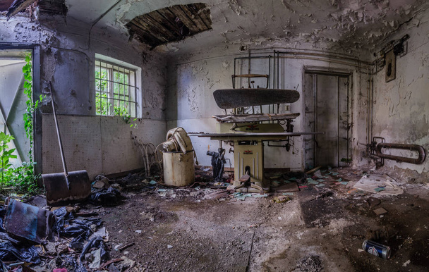 abandoned laundry room panorama view - Foto, Imagem