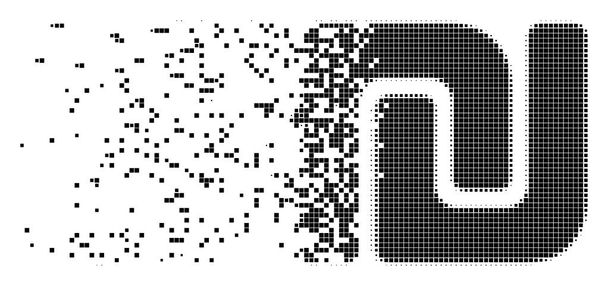 Ícone de pixel decomposto Shekel
 - Vetor, Imagem