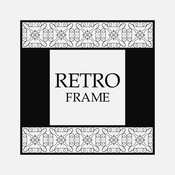 Retro ornamental frame - Vektor, kép