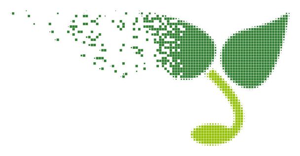Sprout Damaged Pixel Icon - Вектор,изображение
