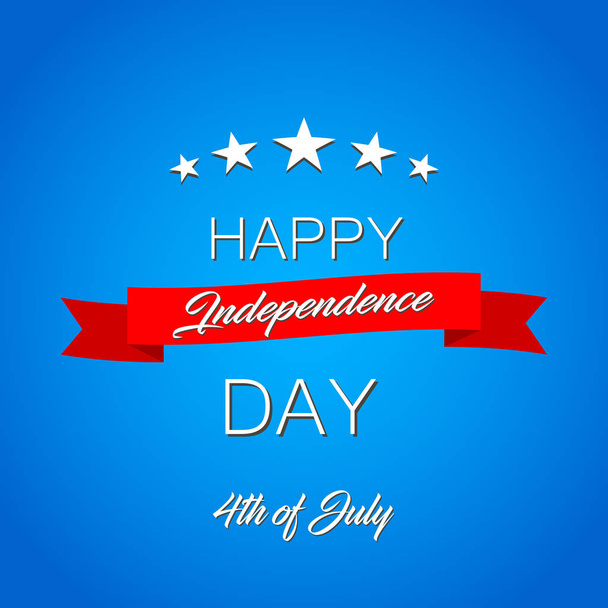 Buon giorno dell'indipendenza! illustrazione vettoriale su sfondo blu. Il 4 luglio
 - Vettoriali, immagini