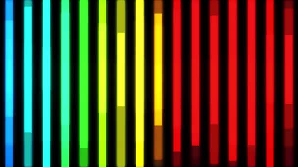 Barevné pásy reagují na zvukové spektrum - Záběry, video