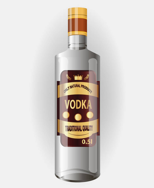 Vektorillustration eines auf weißem Hintergrund isolierten Alkohols - Vektor, Bild