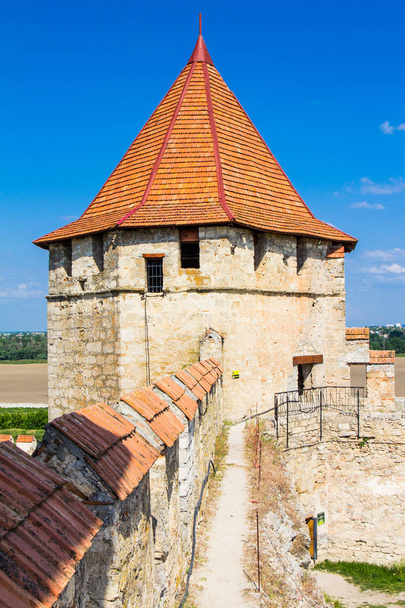 Old fortress on the river Dniester in town Bender, Transnistria. City within the borders of Moldova under of the control unrecognized Transdniestria Republic in summer sunny day. - Фото, изображение