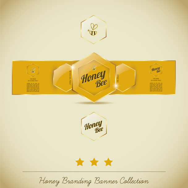 Colección Banner de marca de miel
 - Vector, imagen