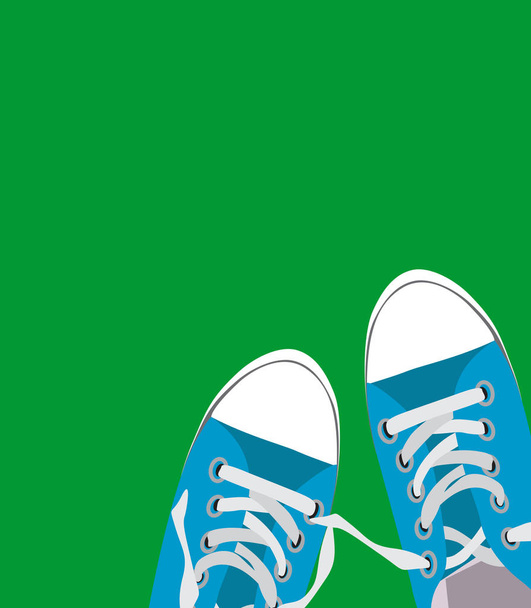 Coppia di scarpe su sfondo colore Vettore Illustrazione
 - Vettoriali, immagini