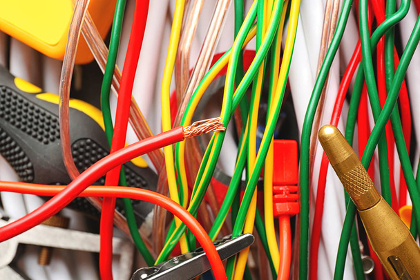 Electrician's supplies, close up - Photo, Image