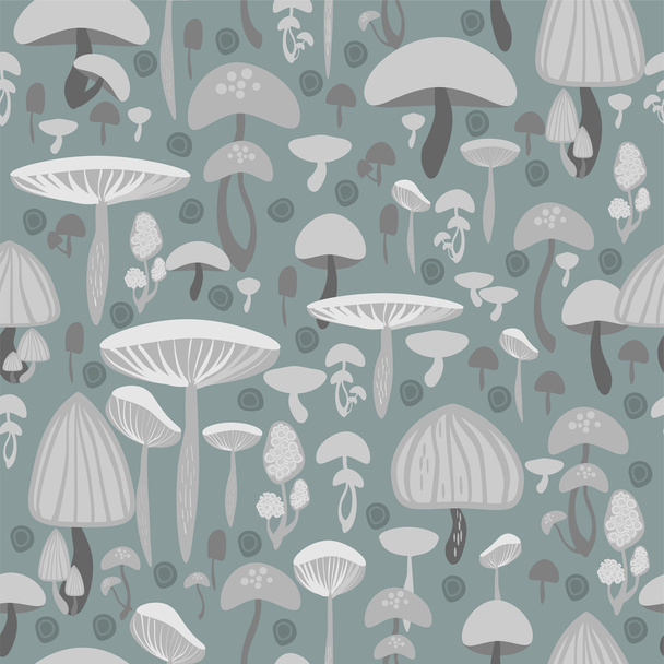 Mushrooms seamless pattern - vector illustration - Vector, Image