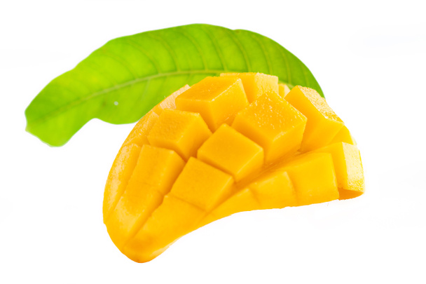 fresh Yellow mango Beautiful Skin  isolate - Photo, Image