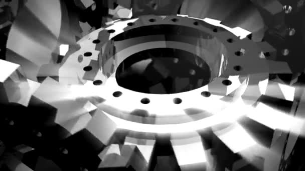 Spinning cogs motion background. - Footage, Video