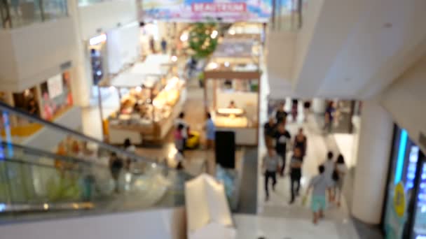 Abstract blurry background cloud of people moving at the shopping mall  - Footage, Video
