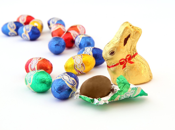 chocolate eggs and rabbits - Fotó, kép