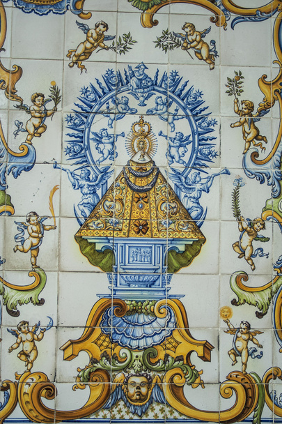 keramiek van talavera tegels, afbeelding van de Maagd Maria - Foto, afbeelding