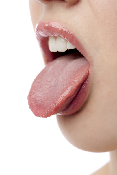 410 woman showing her tongue - Foto, Bild