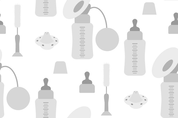 Feeding devices for breast milk - Vector, Image