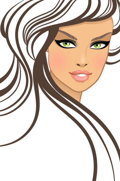Beautiful girl in fashion style - Vector, imagen