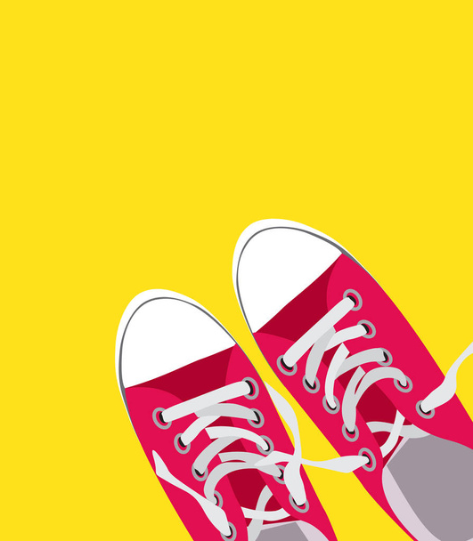Paire de chaussures sur fond couleur Illustration vectorielle
 - Vecteur, image
