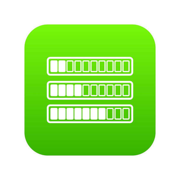 Sign horizontal columns download online icon digital green - Vector, imagen