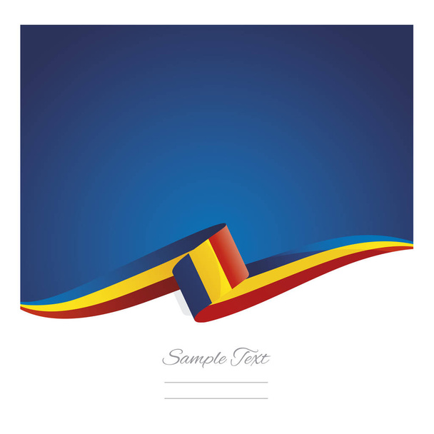 Nowa flaga Rumunii streszczenie taśma transparent wektor - Wektor, obraz