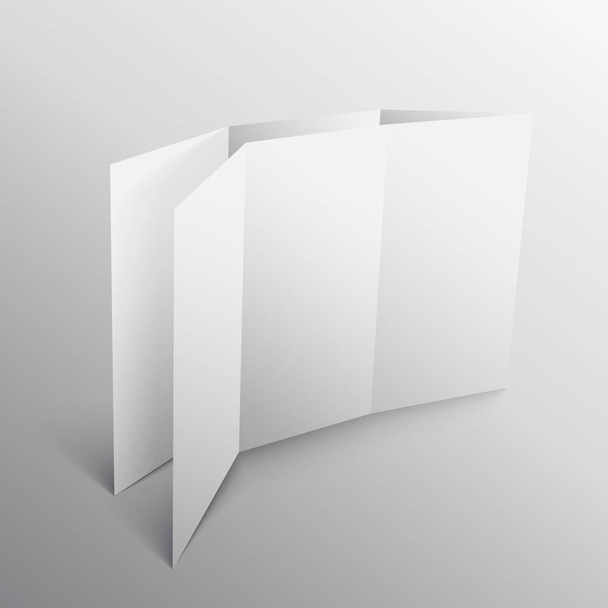 3d paper fold mockup template - Vektor, kép