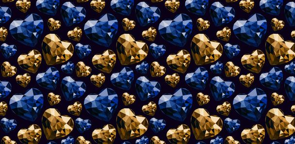 papier peint fond vectoriel illustration motif pierres gemmes coeur forme couleur 3 dimensions, faible poly
 - Vecteur, image