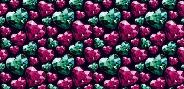 шпалери фон векторна ілюстрація візерунок дорогоцінні камені форма серця колір
 - Вектор, зображення
