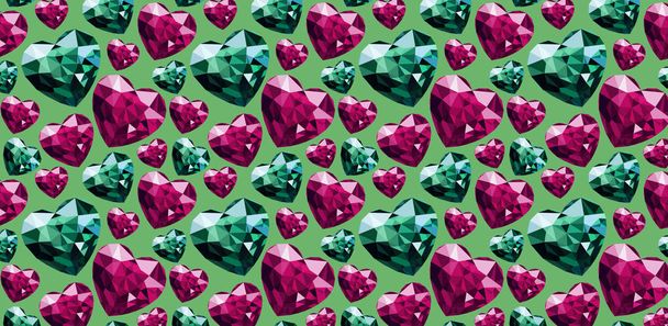 sfondo carta da parati vettore illustrazione modello gemme pietre cuore forma colore
 - Vettoriali, immagini
