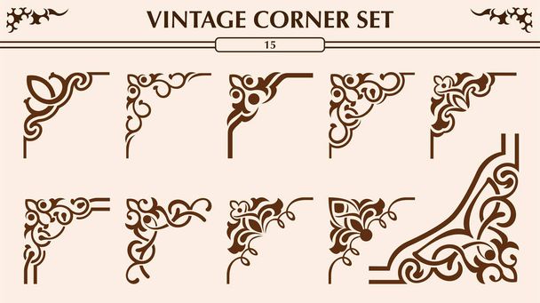 Vintage Corner Set - Vektor, Bild
