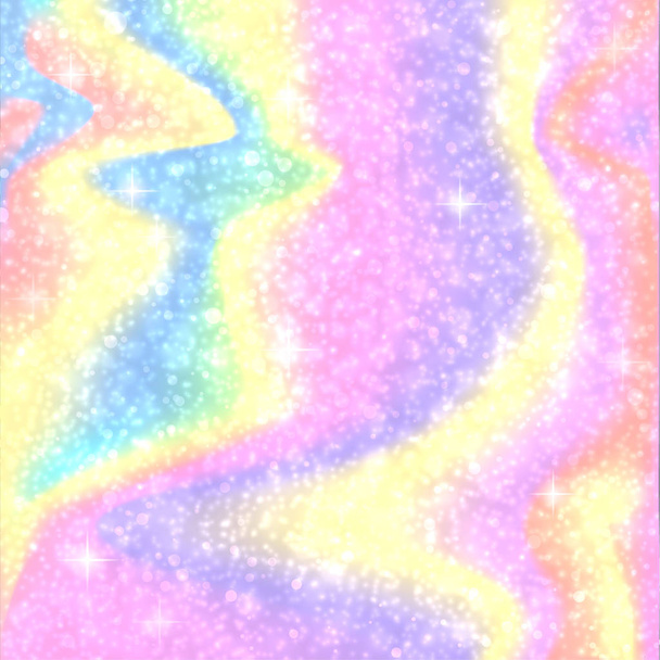 Absztrakt vektor holografikus gradiens háttér. Egyszarvú színek galaxis világegyetemi minta. - Vektor, kép