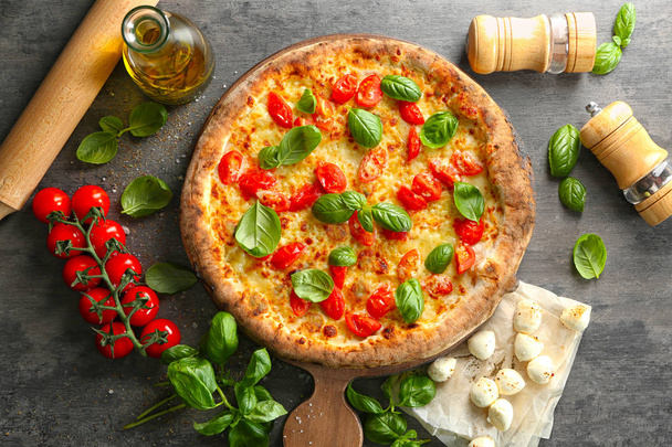 Delicious pizza on table - Photo, Image