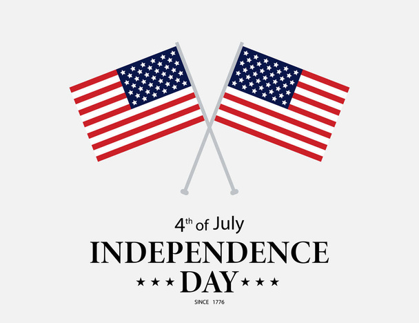 7 月第 4。アメリカ独立記念日。第 4 回 7 月グリーティング カードの - ベクター画像