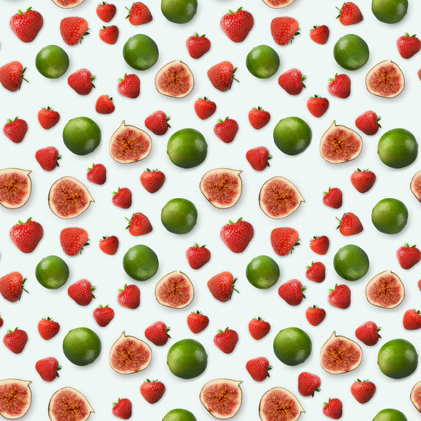 Колаж з різних фруктів на білому тлі, ізольований
 - Фото, зображення