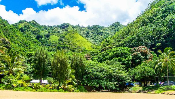Vistas de la isla tropical desde la isla de Kauai, Hawai
 - Foto, Imagen