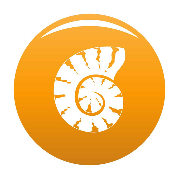 Striped shell icon vector orange - Вектор, зображення